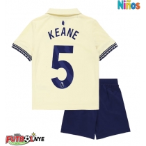 Camiseta Everton Michael Keane #5 Visitante Equipación para niños 2025-26 manga corta (+ pantalones cortos)